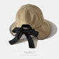 Wide Brim Hats for Woman Foldable Hats Sun Hats for Women uv Protection Bowknot Bucket hat Adjustable hat with Ponytail Hole Khaki