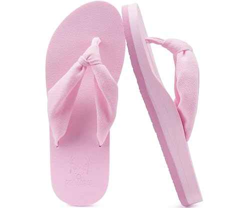 Flip Flops for Women Arch Support Summer Beach Sandals Pink Size 7