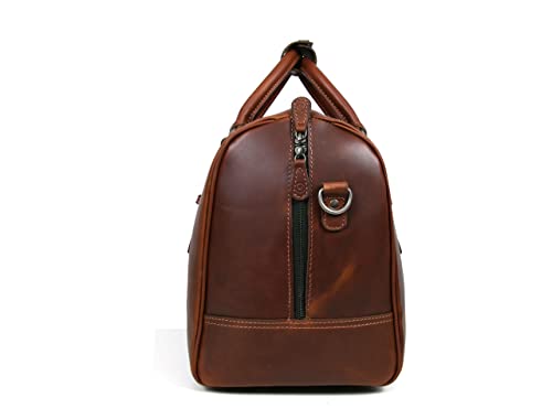 Leather Travel Duffel Bag