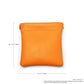 Orange PU Leather Jewelry Pouch Travel Small Jewelry Storage Bag