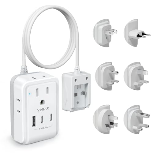 Universal Travel Adapter with 5ft Detachable Cord