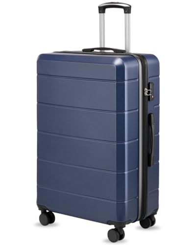 28 Inch Checked Luggage with Spinner Wheels