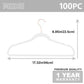 White Velvet Hangers 100 Pack Non Slip Heavy Duty Rose Gold Hooks (100 Count)