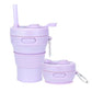 Silicone Collapsible Travel Mug Purple 15oz