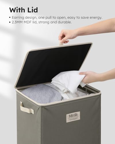 100L Laundry Hamper with Lid
