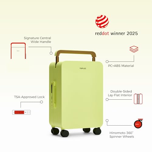 Balance 20" Wide Handle Suitcase Hardside Zipperless Luggage Green