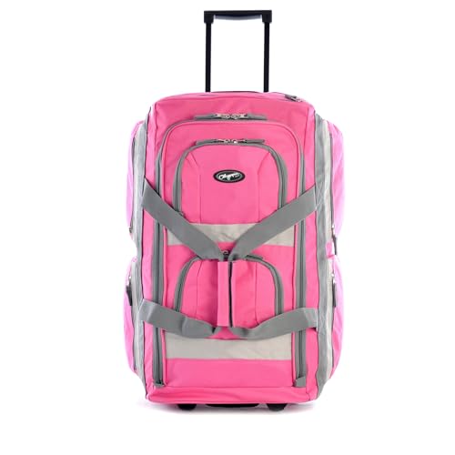 33 inch Jumbo Size 8 Pockets Wheeled Rolling Duffel Bag Water Resistant Luggage Lightweight Travel Suitcase with Retractable Handle
