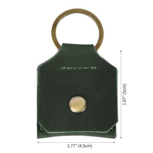 Genuine Leather SD Card Holder Keychain