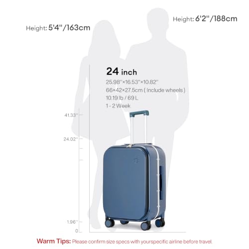 Luggage Suitcase with Spinner Wheels