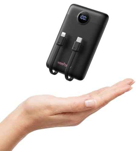 Compact Portable Charger 10000mAh with Built