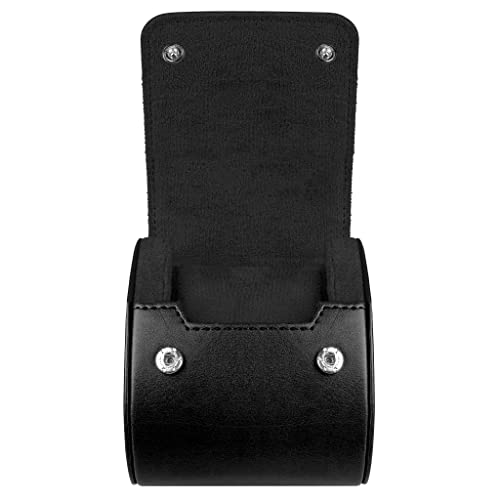Watch Roll Black Recycled Leather Watch Travel Case & Watch Band Storage
