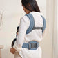 BabyBjörn Baby Carrier Harmony, Woven mélange, Blue | 3-in-1 Ergonomic Baby Carrier; Newborn, Facing-in, Outward-Facing, and Back Carrying Positions Supported (7-40 lbs), Newborn to Toddler