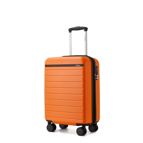 Carry On Suitcase 20in Expandable ABS+PC Airline Approved Orange