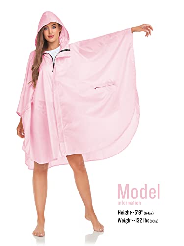 Unisex Rain Poncho Hooded Waterproof Raincoat for Adults Women