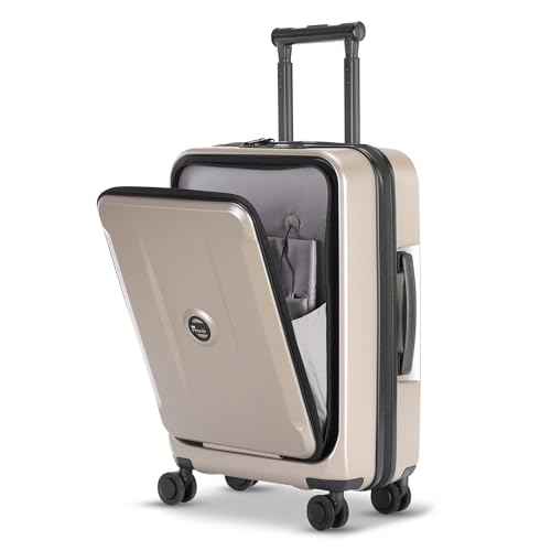 Carry On Luggage with Front Pocket & USB Port