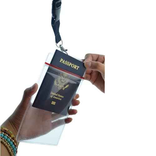 Bulk 20 Pack Heavy Duty Water and Tear Resistant Passport Holders with Lanyard