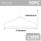 White Velvet Hangers 50 Pack Non Slip Heavy Duty White Hooks (50 Count)
