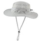 UPF50+ Mens Sun Hat Wide Brim Fishing Hat Airy Womens Bucket Hat UV Protection Hat for Mens Womens Beach Safari Gardening Golf Grey
