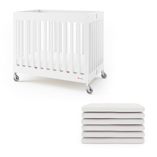 Boutique Folding Hotel Crib and Sheet Bundle