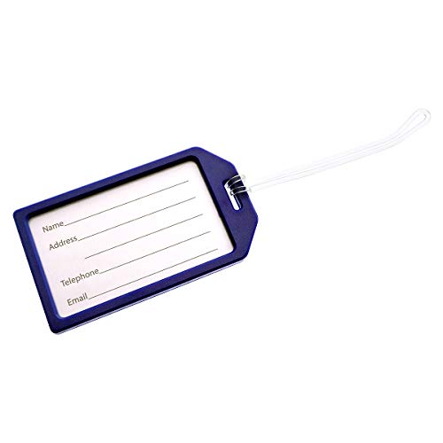 Bulk 50 Pack Premium Rigid Airline Luggage Tag Holders with 6" Worm Loops