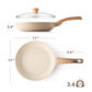 11inch Ceramic Nonstick Frying Pan Paella Pan with Lid