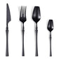 24 Piece Black Silverware Set for 6 (6 Count)