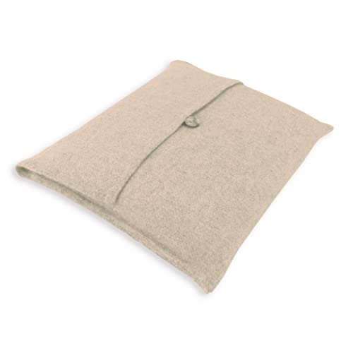 100% Cashmere Travel Blanket & Storage Pouch Sand 60" x 45" Gift Box