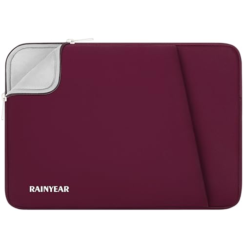 RAINYEAR 13.3 Inch Laptop Sleeve Padded Case Cover with Front Pocket