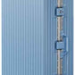Luggage PC+ABS Aluminum Frame Zipperless Checked Luggage Hard Shell Suitcase TSA Lock Double Spinner Wheels 28 Inch Haze Blue