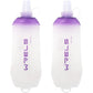 200ml/350ml/500ml Collapsible Soft Flask,BPA Free Folding Soft Water Bottle with Hanging Ring,Lightweight TPU Hydration Flask for Running Marathon Cycling Hiking(350ml-2 Packs) (2 Count)