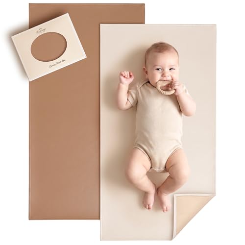 Faux Leather Waterproof Baby Changing Mat 2 Pack (2 Count)