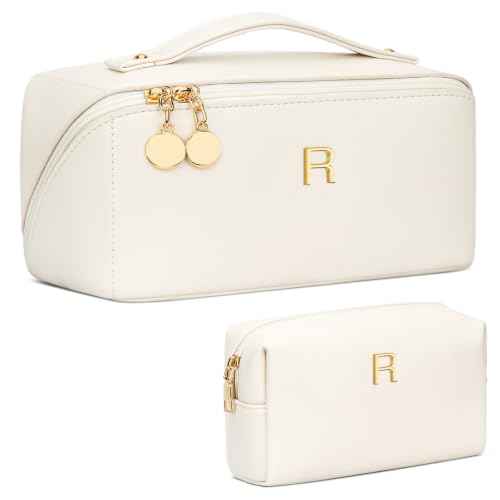 Initial Makeup Bag Personalized Gift for Women Teen Girls