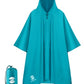 Hooded Rain Poncho Waterproof Raincoat Jacket for Men Women Adults