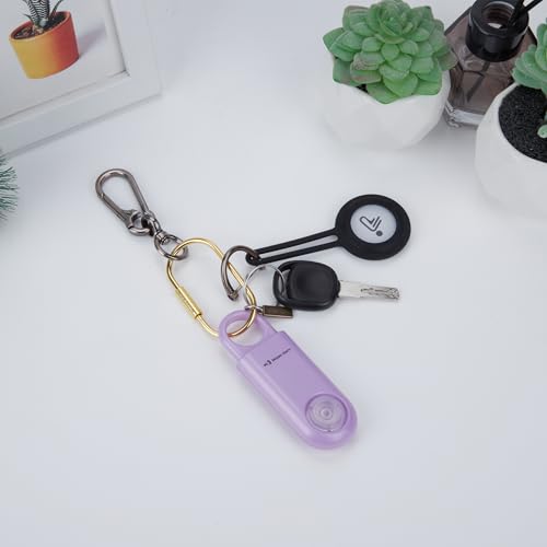 130db Personal Safety Alarm with Ultra Bright Strobe Light. Purple