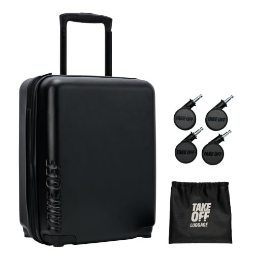 TAKE OFF 18 Inch Personal Item Suitcase Removable Wheels Underseat Bag