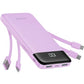 Portable Charger with Built in Cables