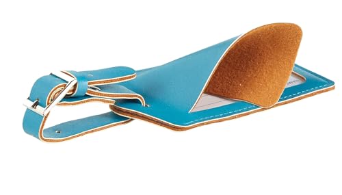4 Pack Leather Luggage Tags for Suitcases Travel Labels (4 Count)