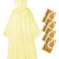 Disposable Adult Rain Ponchos Clear Emergency Raincoat (4 Count)