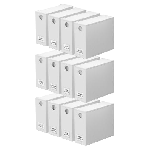 12 Pack Bed Sheet Organizers and Storage (12 Count)