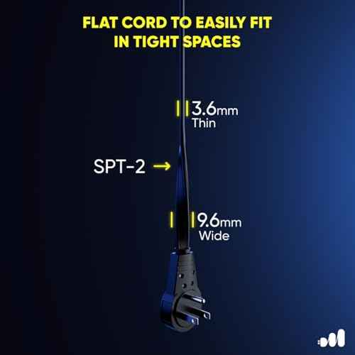 25 Ft UL Certified 360° Rotating Flat Plug Extension Cord