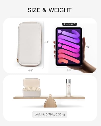 Travel Jewelry Case with Clear 12 Velvet Bags