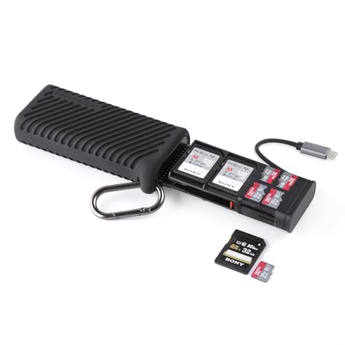 UHS-II SD4.0/Micro SD Card Reader Holder TF Memory Card Reader Case