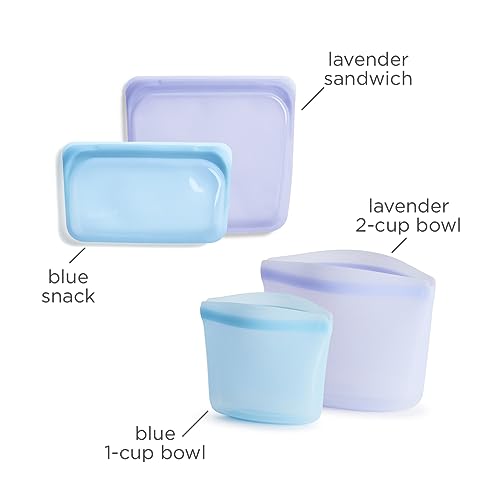 Premium Reusable Silicone Food Storage Bags (4 Count)