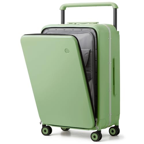 24 Inch Checked Luggage Aluminum Frame Spinner Wheels