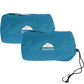 Ultra Compact Travel Blanket Pillow 2 Pack Airplane Peacock Teal (2 Count)