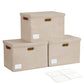 17" Large Fabric Storage Box with Lids (3 Count)