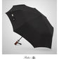Folding Umbrella Lux Hardwood Handle Auto Open Close Black