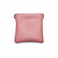Pink PU Leather Jewelry Pouch Portable Travel Jewelry Storage Bag