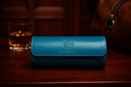 Genuine Napa Leather Watch Roll Travel Case for 3 Watches