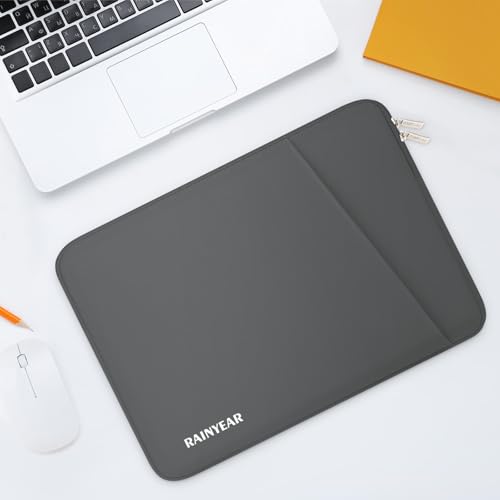 RAINYEAR 15.6 Inch Laptop Sleeve Padded Case Cover with Front Pocket
